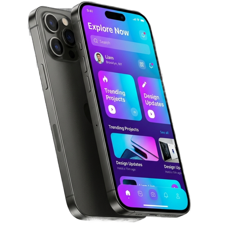 Premium smartphone mockup showcasing regional apps